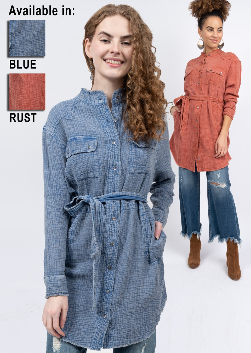RUST GAUZEE SHACKET