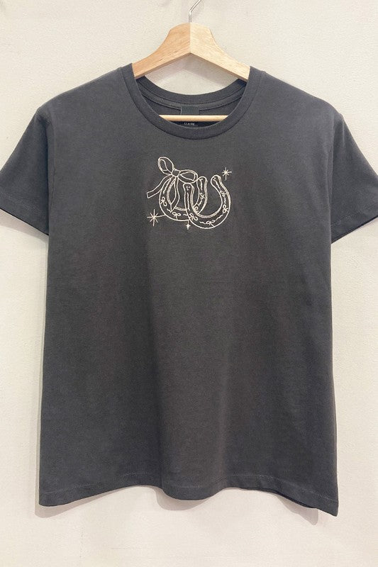 Lucky Charm Embroidered Tee