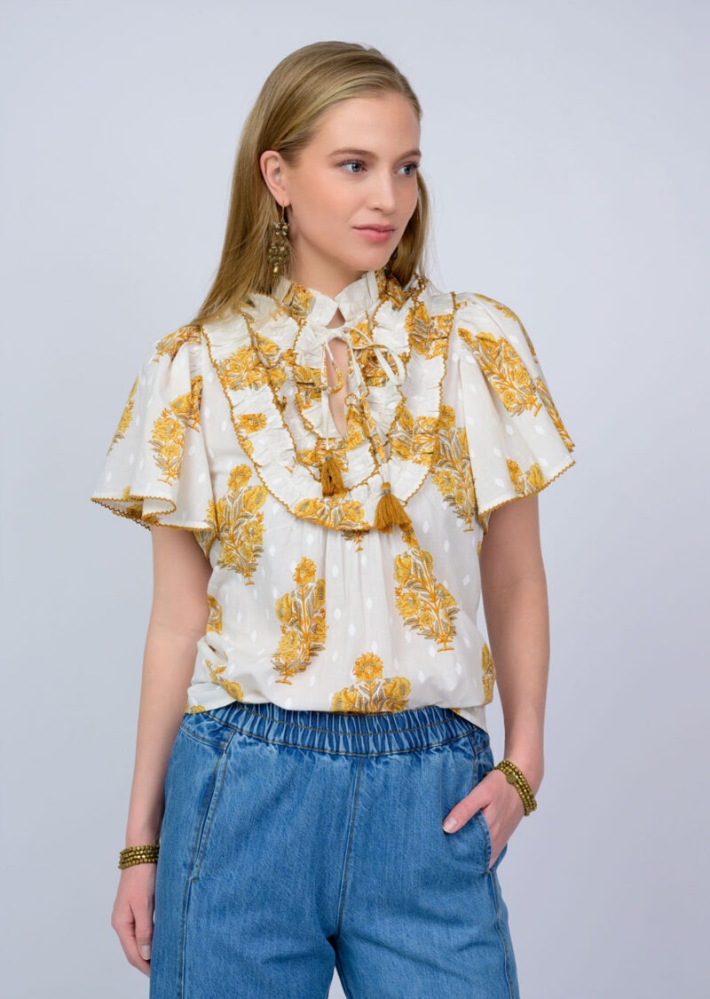 RUFFLE BIB TOP