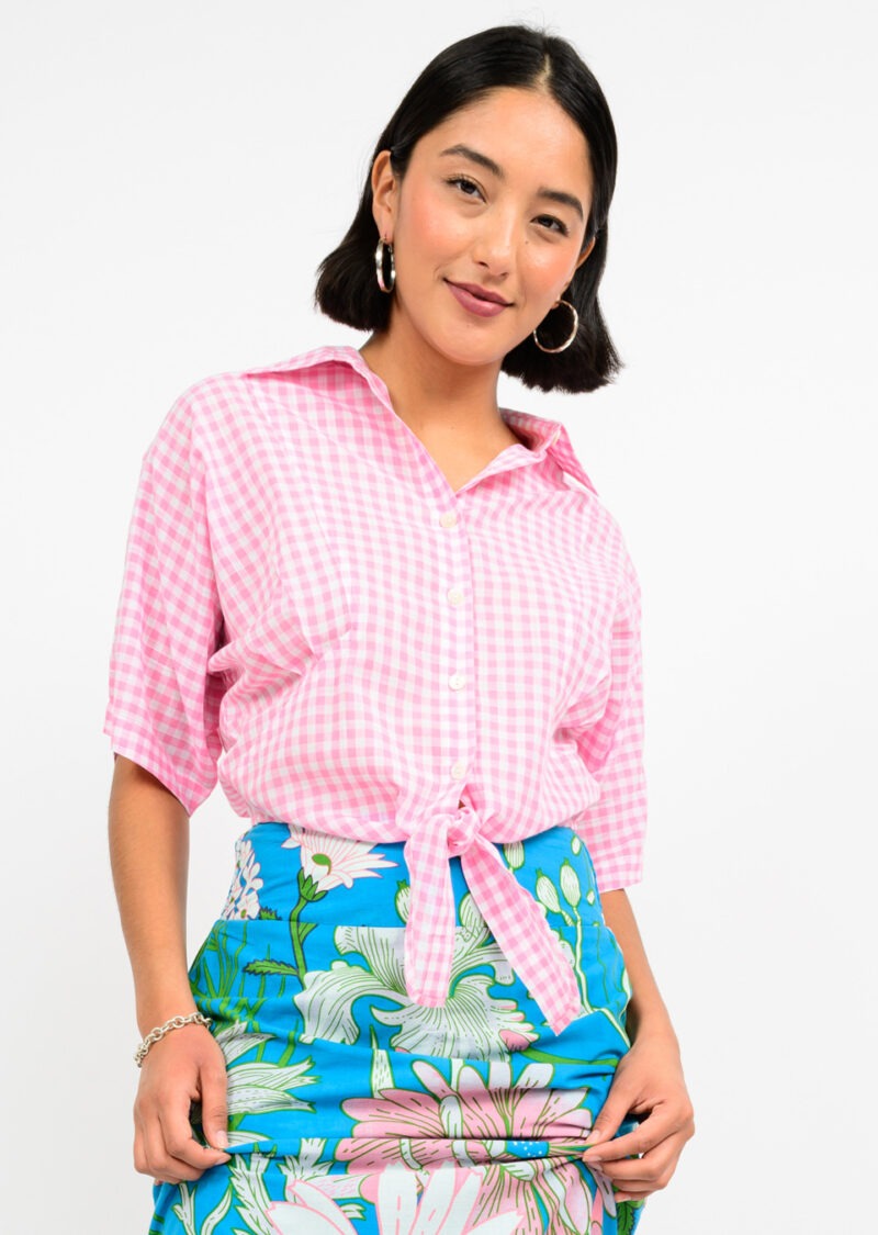 gingham check top