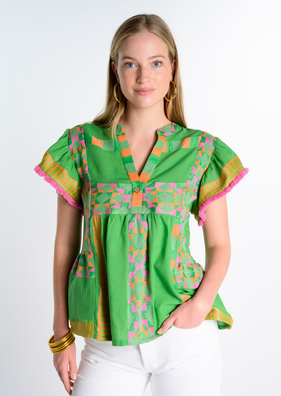 tiered woven top