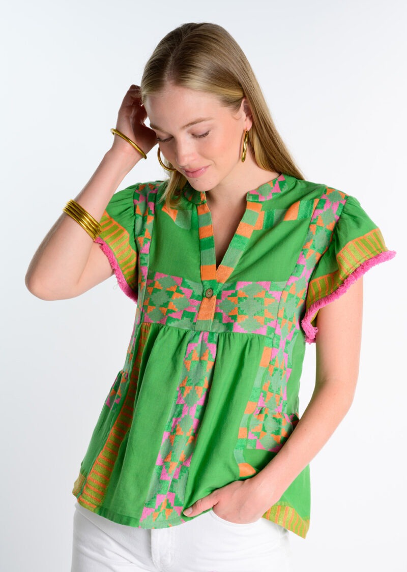 tiered woven top