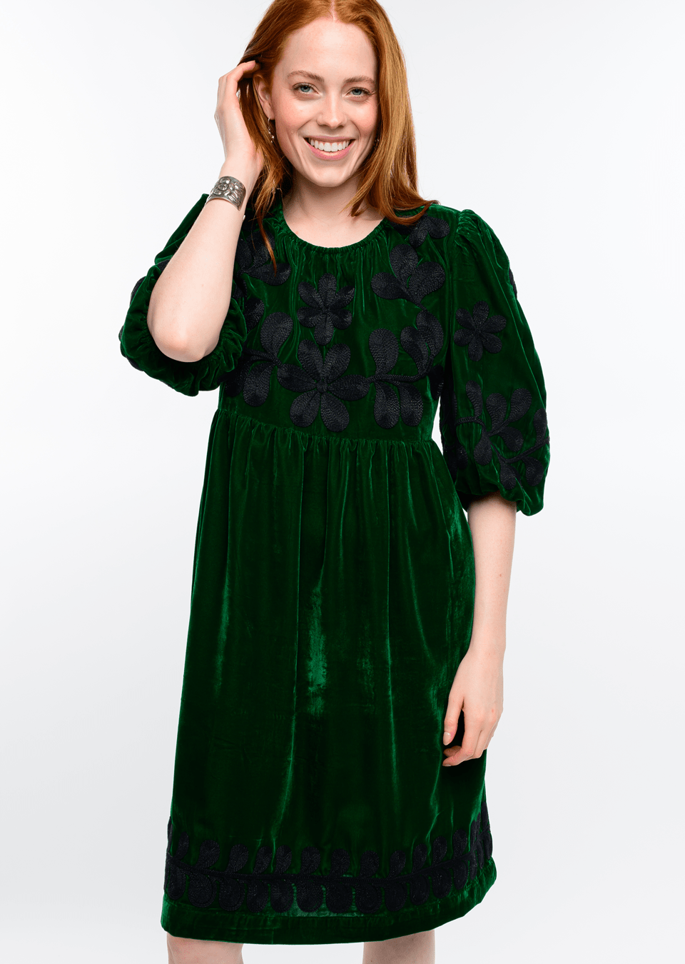 Velvet Embroidered Dress