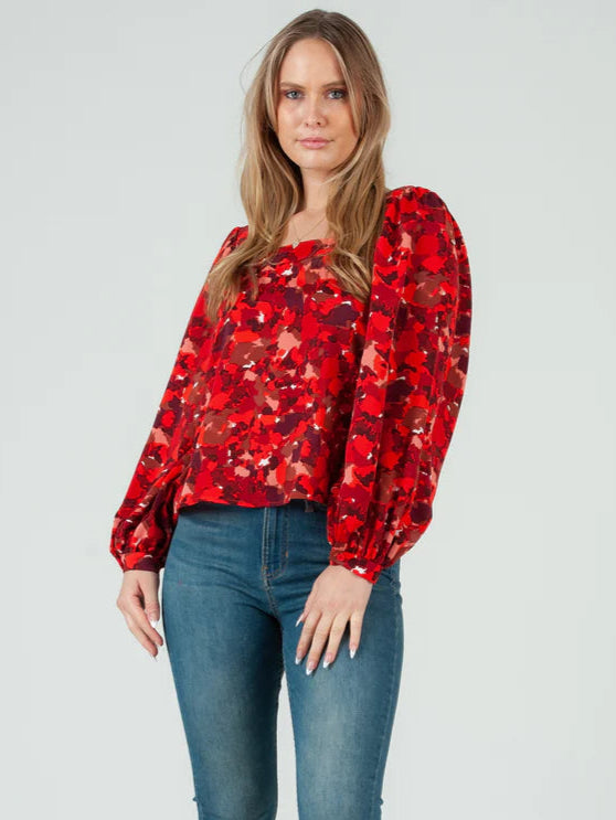 Abstract Printed Blouse