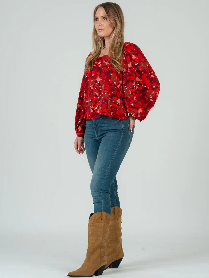 Abstract Printed Blouse