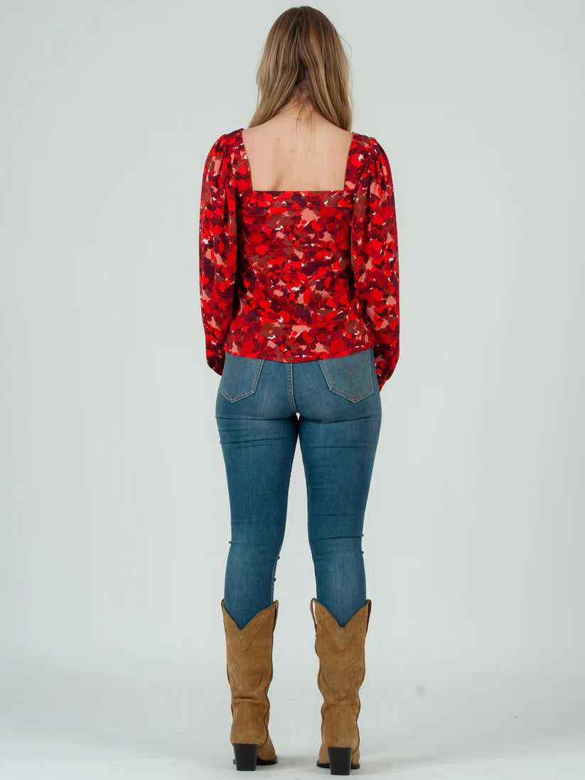 Abstract Printed Blouse