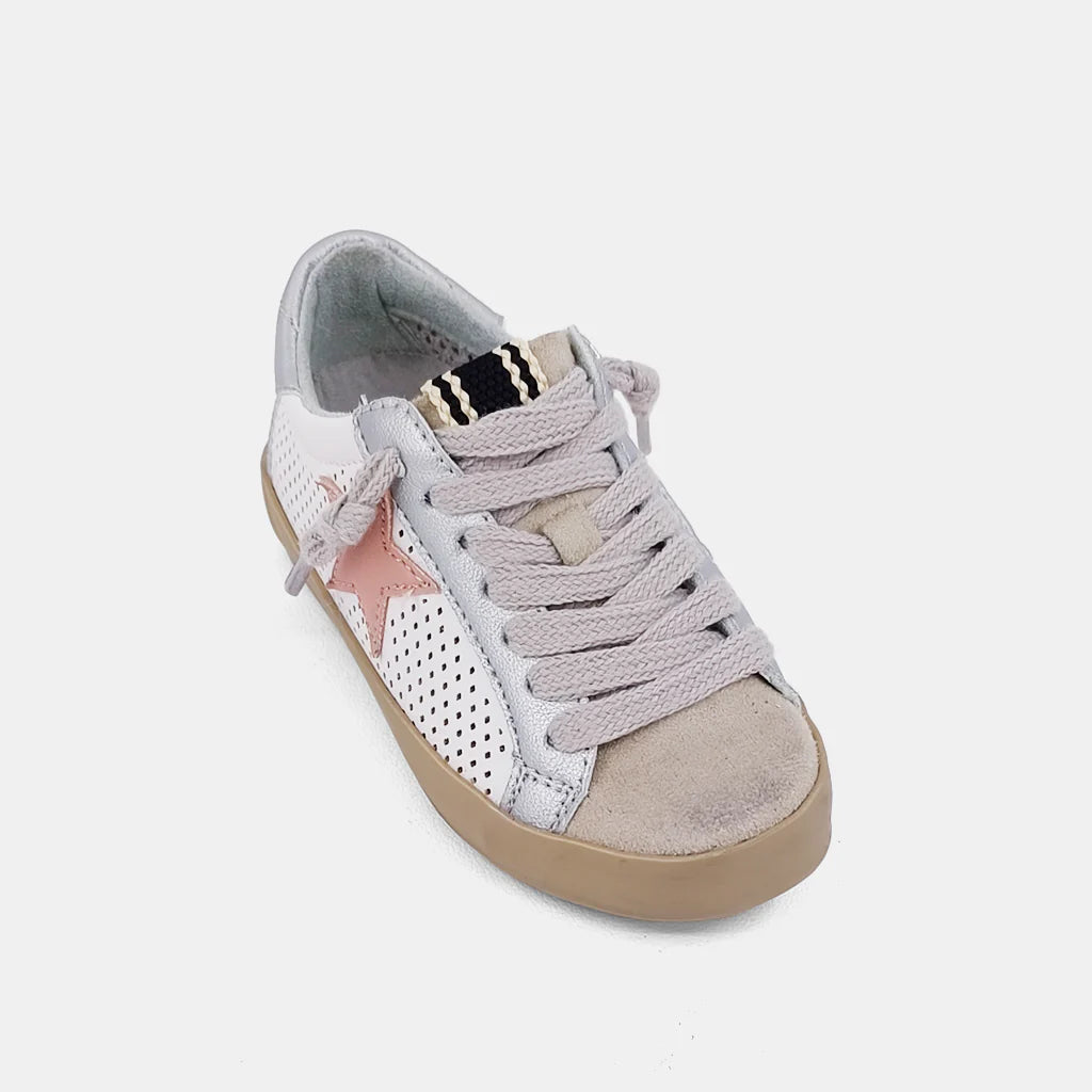 PAULA TODDLERS- WHITE/PINK STAR