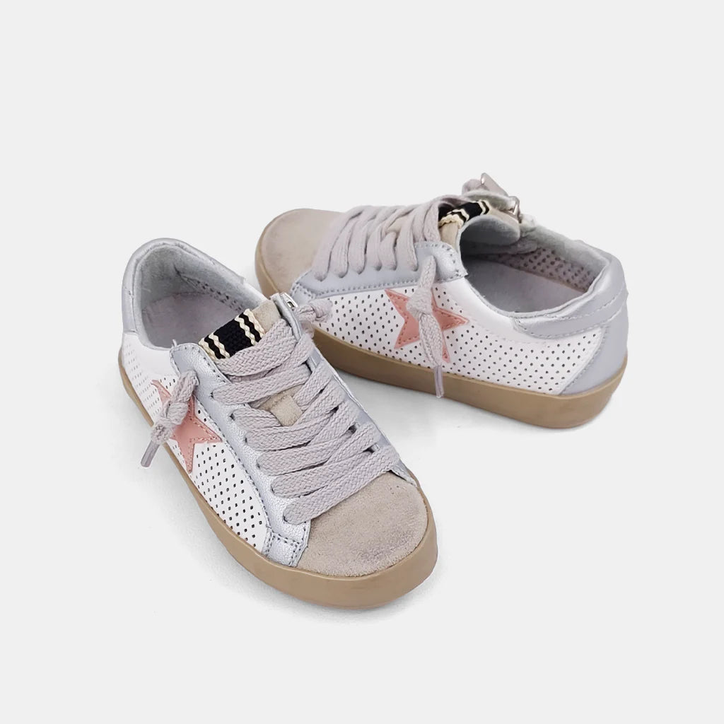 PAULA TODDLERS- WHITE/PINK STAR