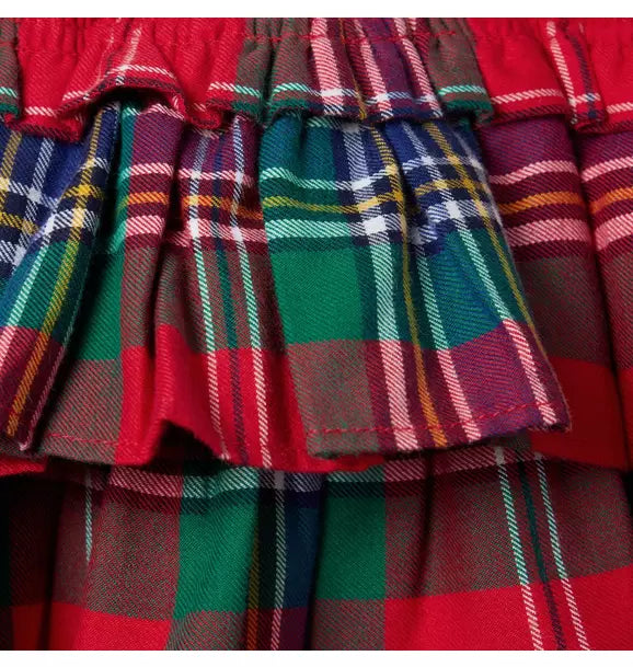 Tartan Smocked Skirt