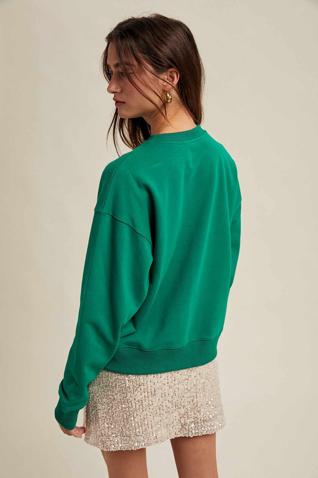 MERRY' SEQUIN SWEATSHIRT