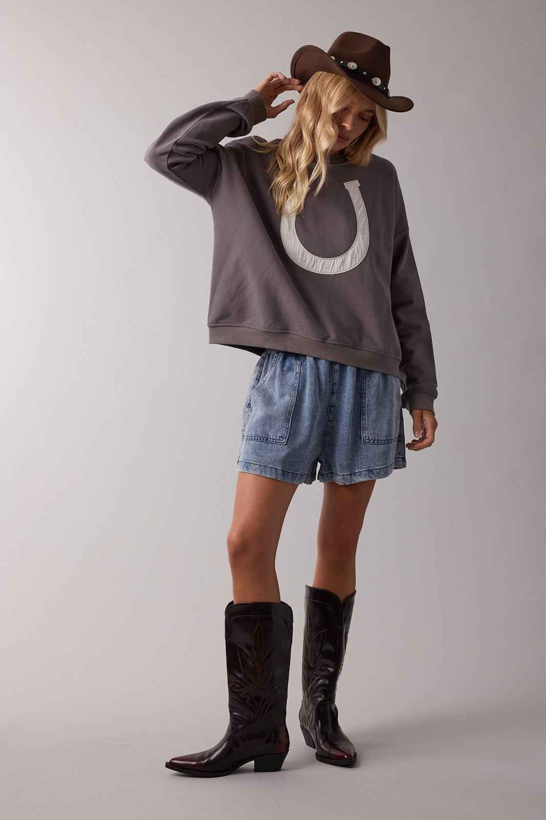 HORSESHOE' FRENCH TERRY PULLOVER