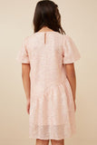 Girls Sequined Asymmetric Hem Puff