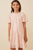 Girls Sequined Asymmetric Hem Puff