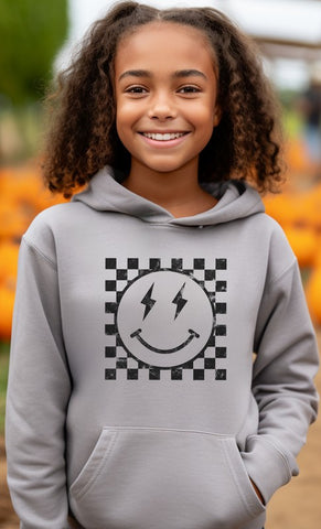 Retro  Lightening Smiley Hoodie