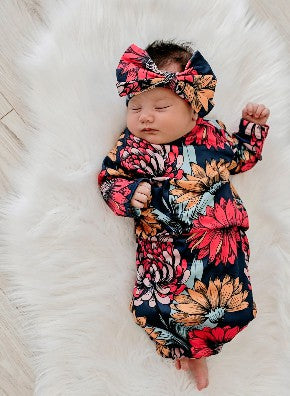 Baby Gown and Hat Set