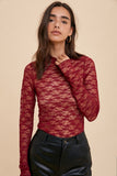 LAYERING LACE MESH TOP