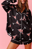 Christmas Pattern Satin PJ Set