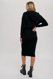 RIBBED HOODIE DRESS