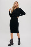 RIBBED HOODIE DRESS