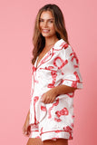 Christmas Pattern Satin PJ Set