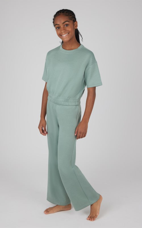 Crew Neck Scuba Top and Pant Set
