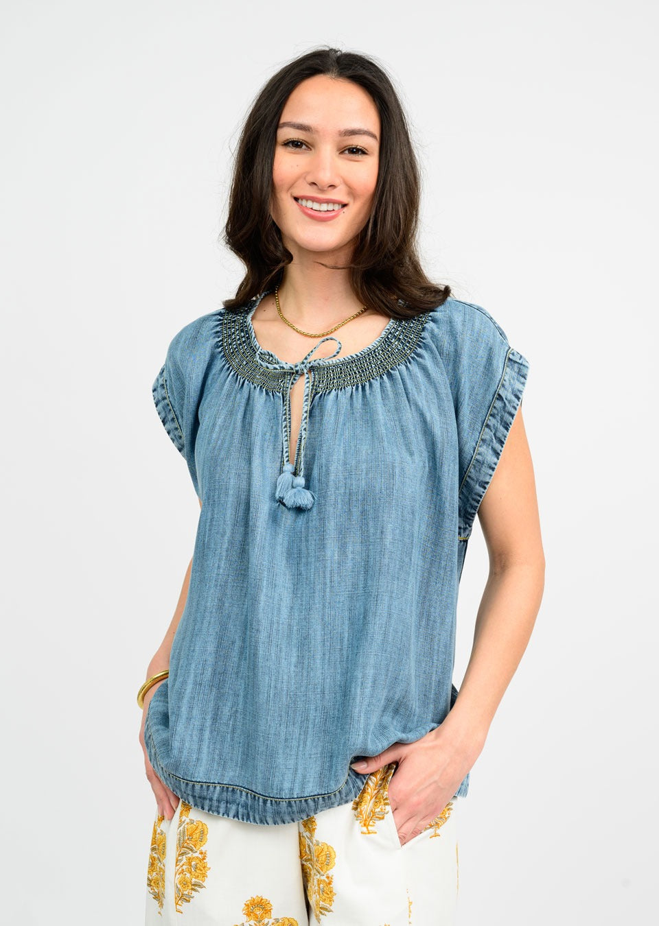 Smock Neck Top
