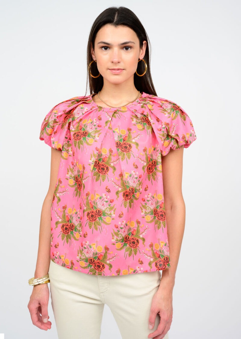 FLOWER PLEAT TOP