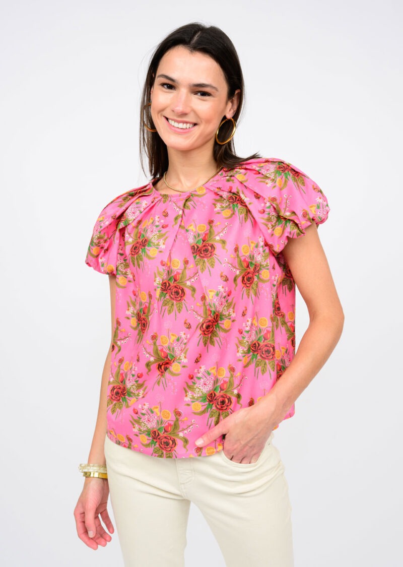 FLOWER PLEAT TOP