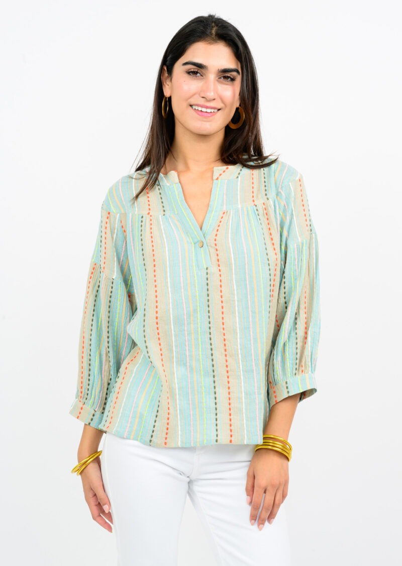 Gauze Stripe Popover