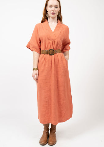 GAUZE MIDI DRESS