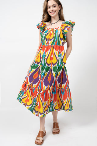 IKAT MIDI DRESS