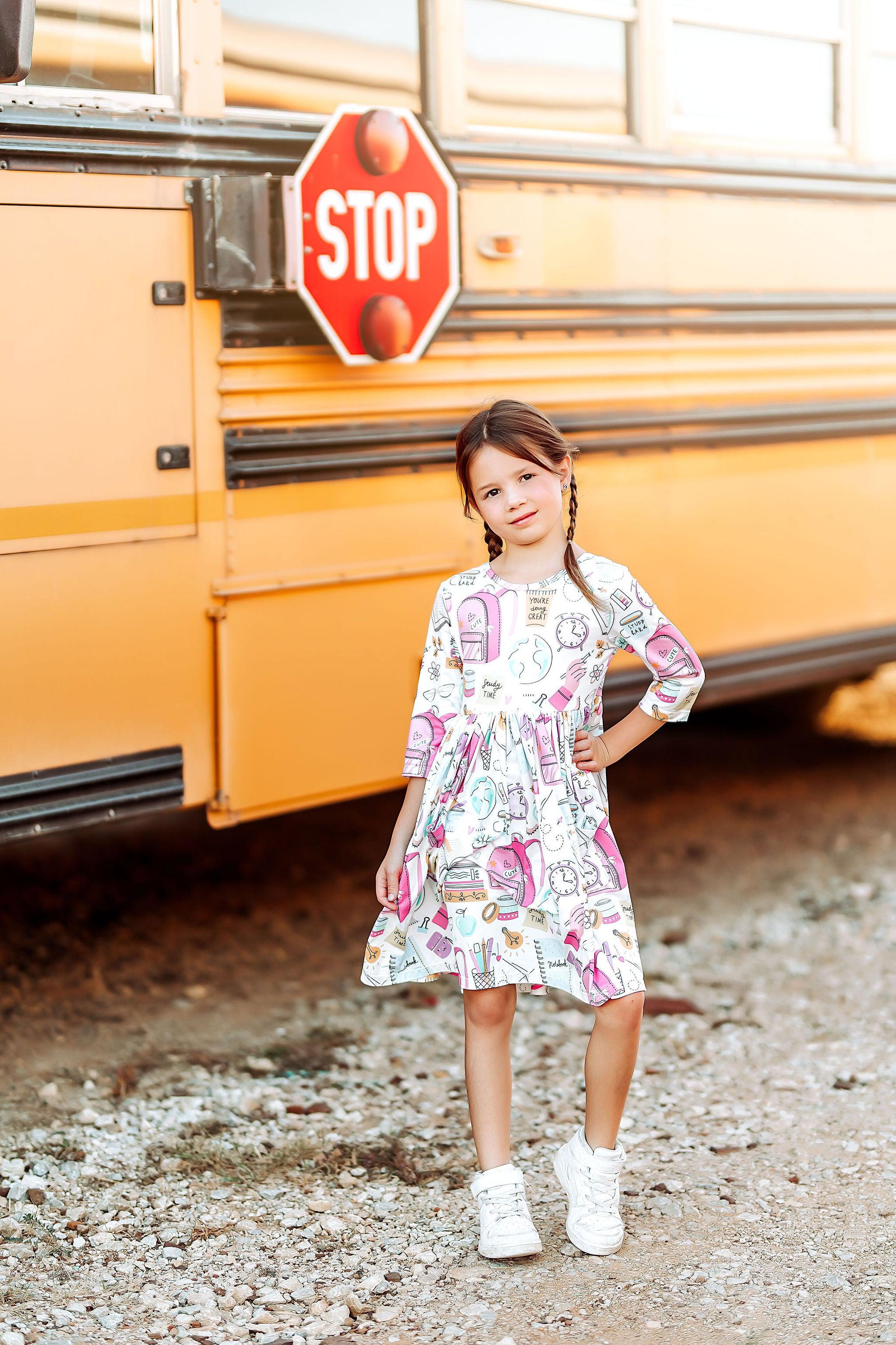 BACK TO SCHOOL POCKET TWIRL DRESS