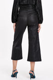 AUDREY SUPER HIGH RISE CROPPED WIDE LEG PANTS BLACK COATED