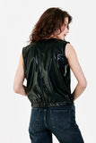 ARYA MIX MEDIA VEGAN LEATHER TANK BLACK