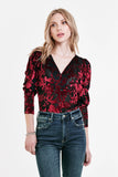 LEANNE MESH TOP RIO RED BURNOUT