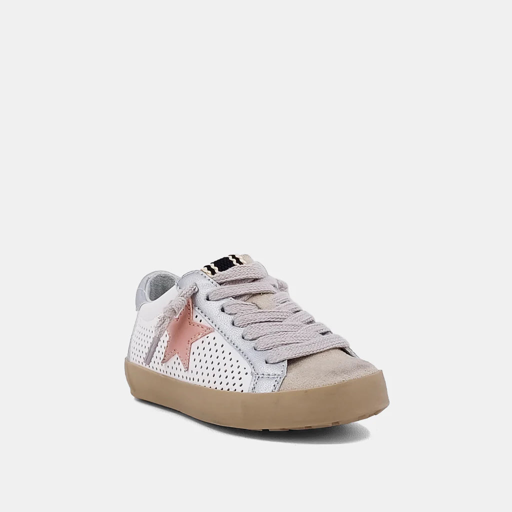 PAULA TODDLERS- WHITE/PINK STAR