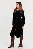 GWEN BUTTON FRONT DRESS MIDNIGHT SKY CORDUROY