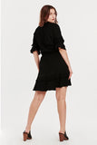 JULIET RUFFLE DRESS BLACK