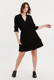 JULIET RUFFLE DRESS BLACK