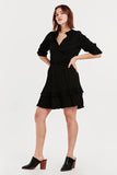 JULIET RUFFLE DRESS BLACK