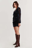 MINA FRONT WRAP DRESS BLUE SPOTS