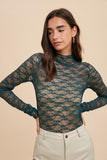 LAYERING LACE MESH TOP