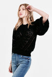 BAILEY WING SLEEVE SWEATER BLACK