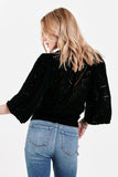 BAILEY WING SLEEVE SWEATER BLACK