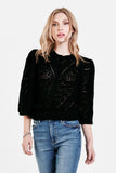 BAILEY WING SLEEVE SWEATER BLACK