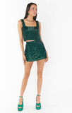 all night skort EMERALD SEQUINS