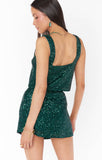 all night skort EMERALD SEQUINS