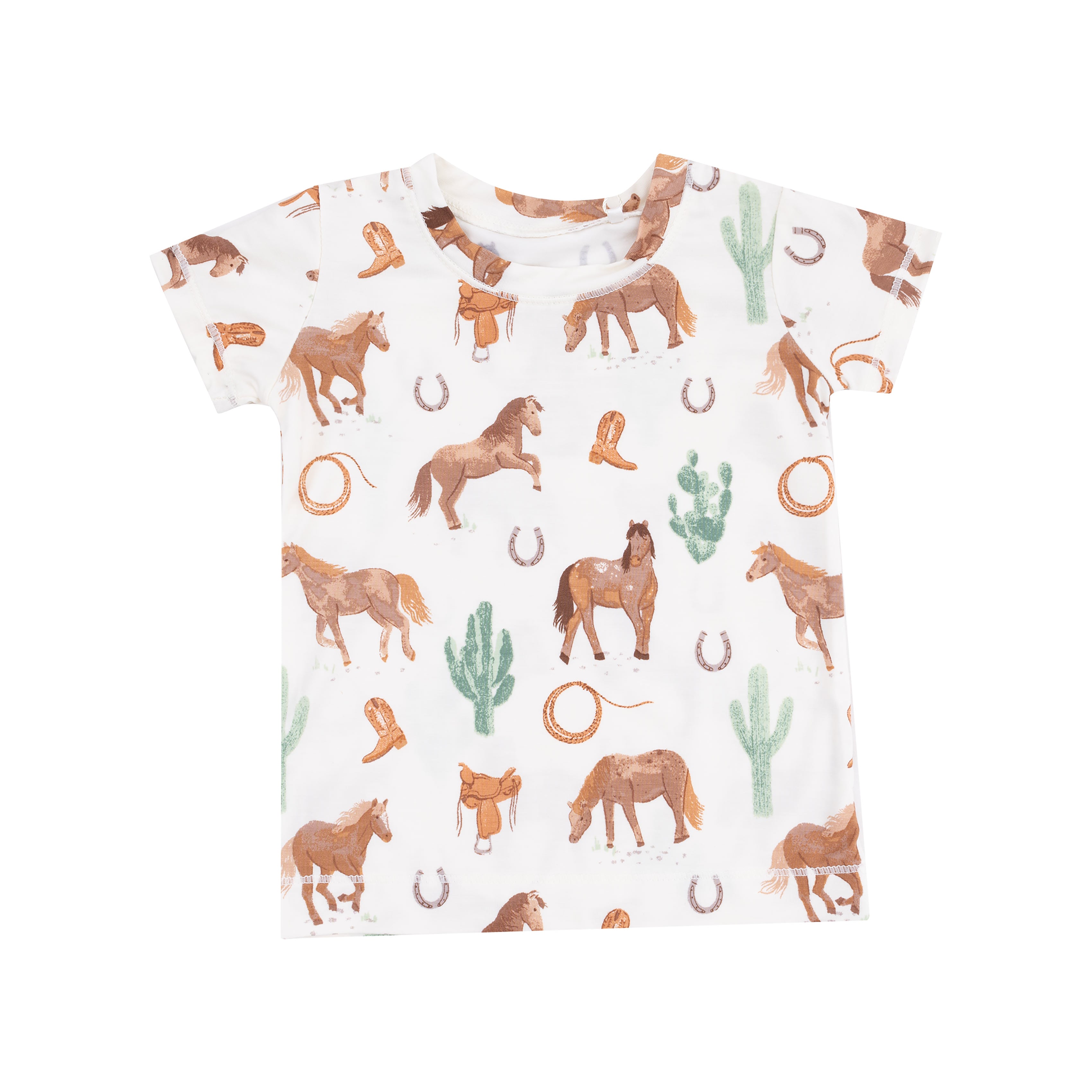 Western Horses Loungewear Short Set