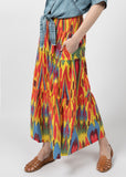 "IKAT" CHING MIDI SKIRT