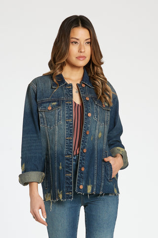 Elise Destructed Denim Jacket